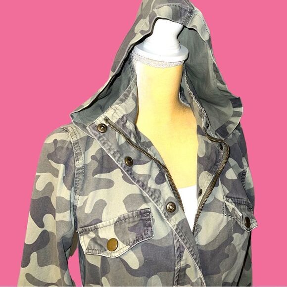Blue Rain camouflage drawstring waist jacket with hoodie - Picture 5 of 15